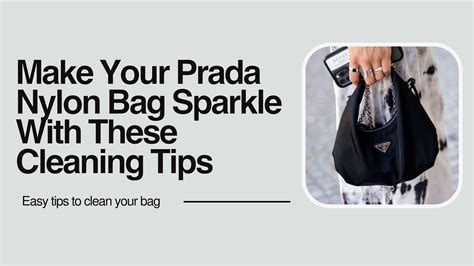 how to clean a prada bag|how to wash nylon bag.